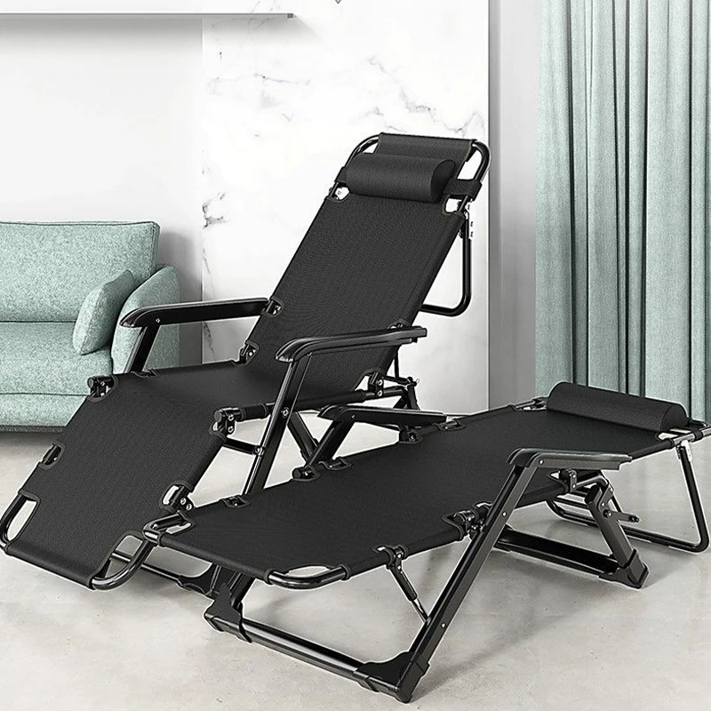 Customized Luxury Rest Folding Bed Foldable Outdoor Leisure Lounge Chair Garden Installation-Free Beach Chair