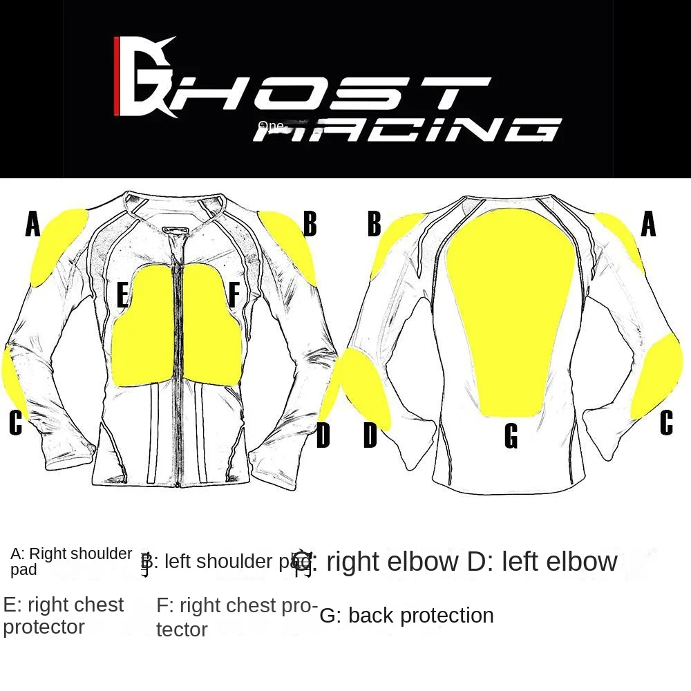 Motorcycle armor suit motorcycle soft armor suit riding racing off-road breathable fall protection clothing ski protective gear