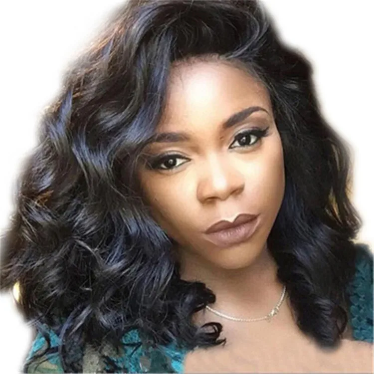 Brazilian Asian Korean Indian Remy Hair Front 200% 200 Density Black Futura Fiber Braid Raw Full Lace Front Wig With Baby Hair