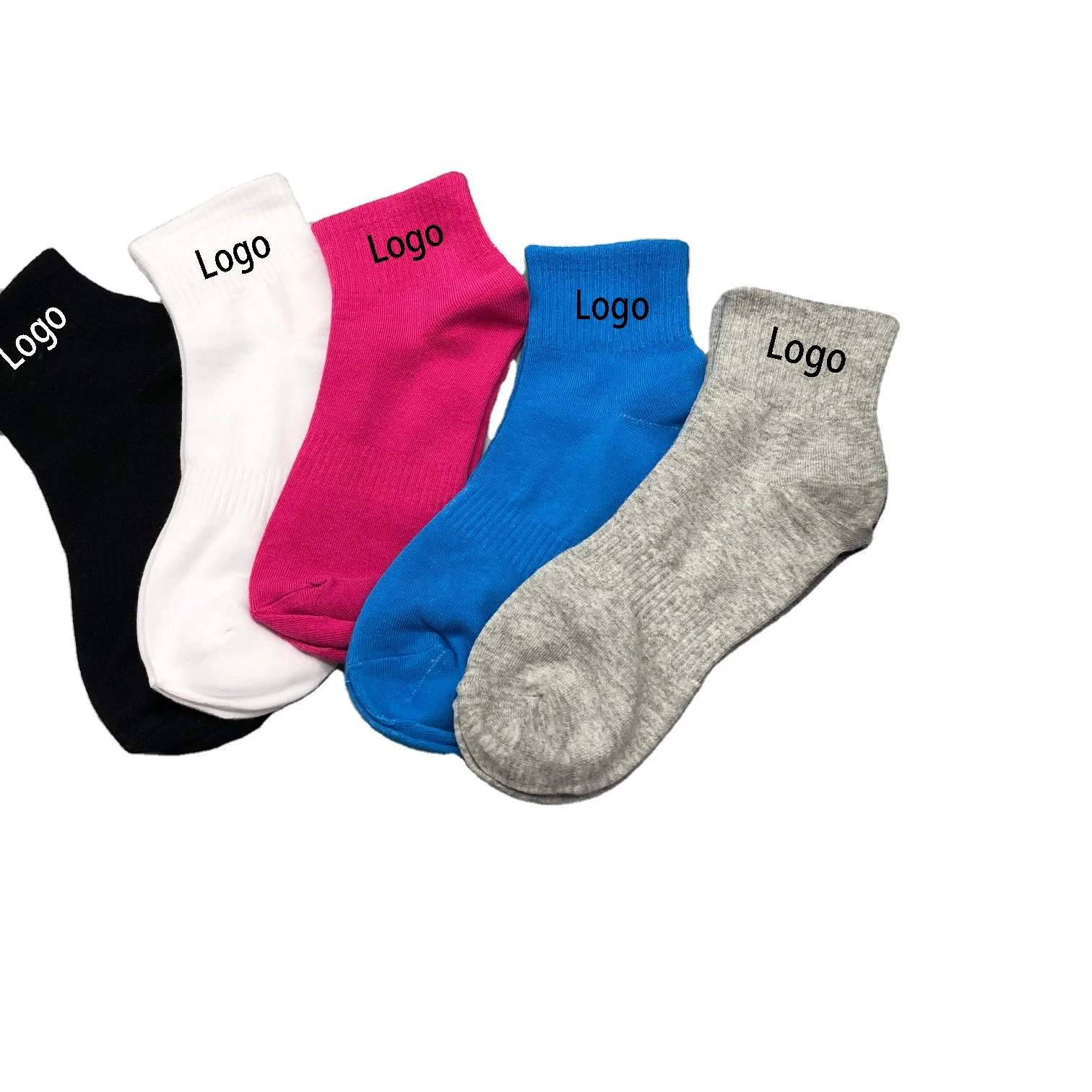 Ankle Socks Men Women 5 Pairs Color Mixed Unisex Cotton Sports Socks Luxury Branded Unisex Outdoor Sports Box Pack Socks