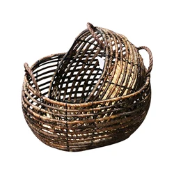 K&B Amazon hot sale Wholesale Eco-friendly handmade cane willow wicker kids rattan storage basket baskets with handle