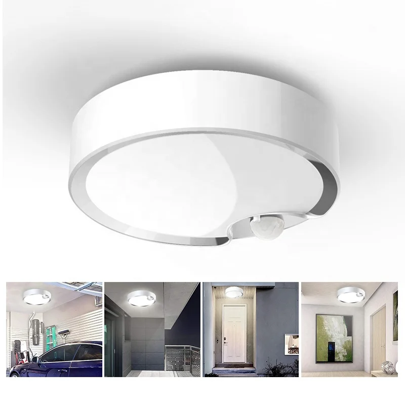 High Quality Bedroom Living Room Round Motion Sensor Lamp Indoor Battery Powered Smart Led Ceiling Light