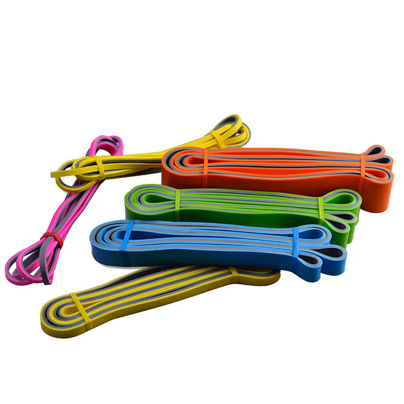 
Fitness Gym Strength Training Therapy Bands Customized Colorful Roll Resistance Band Home Gym With Sleeve 