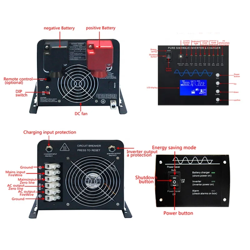 2024 Power Inverters  Off Grid Inverter Solar 1Kw 1.5Kw 2kw 3Kw Power-frequency off-grid, low-frequency inverter