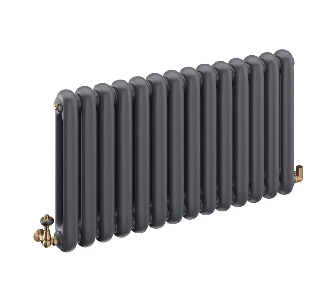 Заводская цена антрацит вертикальный Овальный 2-колонный традиционный радиатор низкоуглеродистый стальной водонагреватель для комнаты