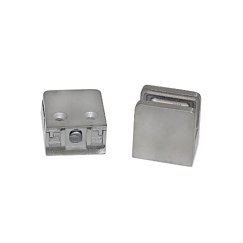 Stainless Steel 304 Square Flat Back Glass Brackets for Glass Railing