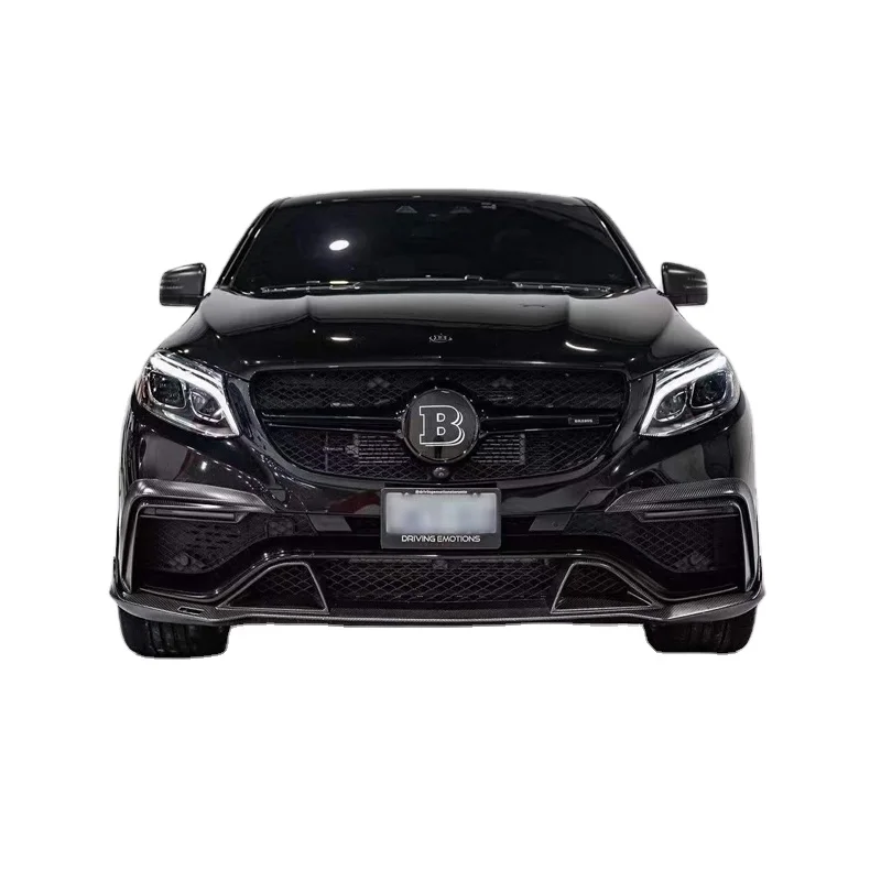 Runde High Quality For Mercedes Benz Gle 63s Upgrade Bra-bus Style Carbon Fiber Body Kit Front Lip Tuyere Rear Diffuser Spoiler