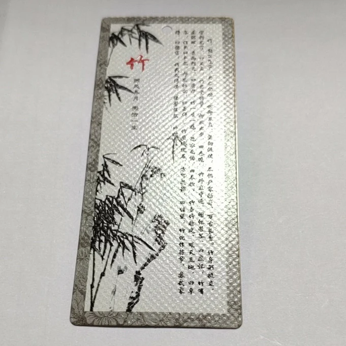 
Custom stainless steel various brushed designs metal bookmark for book 