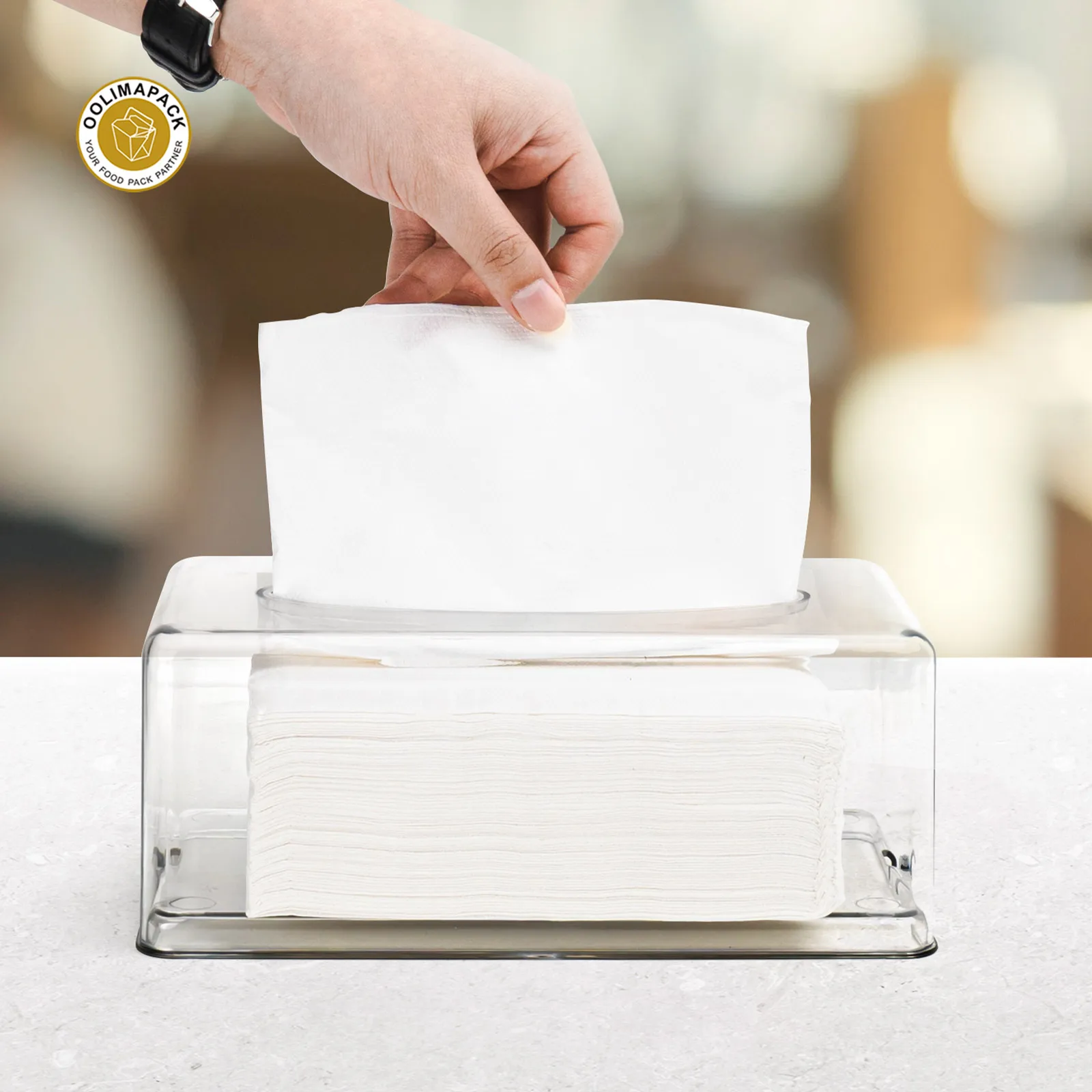 OOLIMA Wholesale Express Paper Napkins Interfold Napkins Dispenser