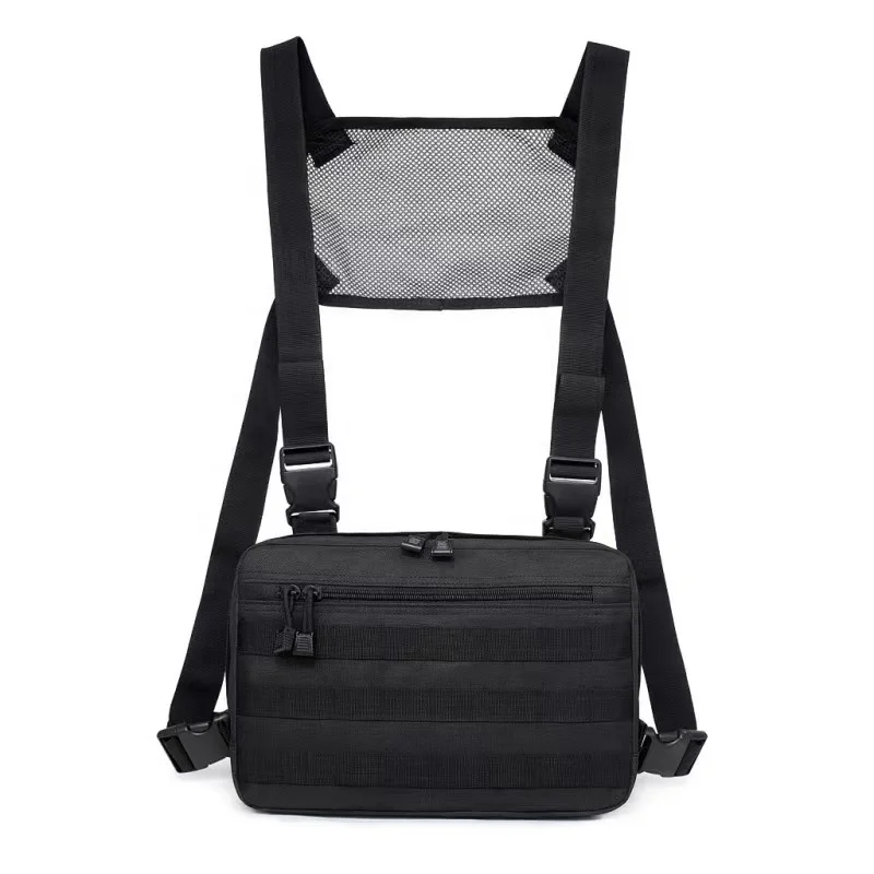 Outdoor Camping Hiking  Front Pouch waterproof  Tactical Chest bag Rig Bag with Adjustable Strap