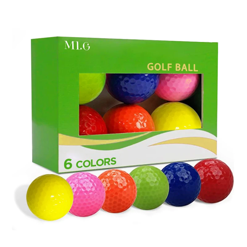 OEM Factory 2 3 4 Piece Layer Golf Color Balls Custom Logo Tournament Urethane Surlyn Color Golf Balls
