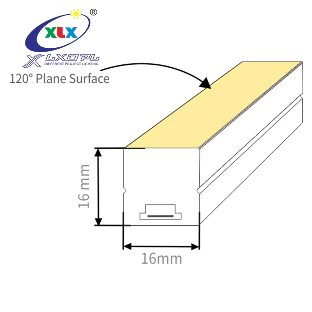 New Bar Lighting LED Flexible Flexible Bent Neon Light 16x16mm Silicone IP65 Indoor and Outdoor Lights