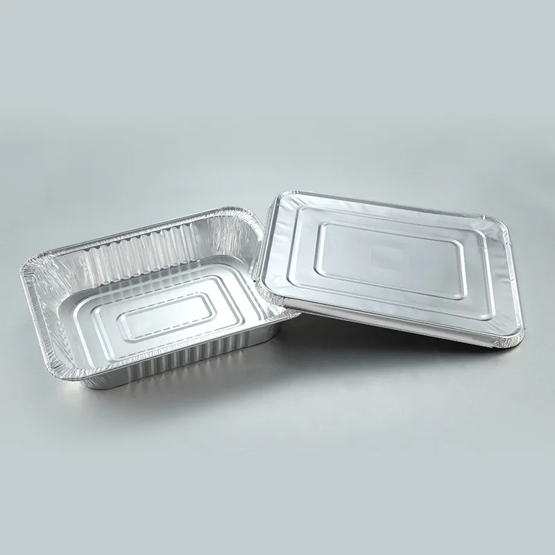 Half Size Deep Roasting Baking Cooking Aluminium Disposable Lasagna Pan With PET Lid
