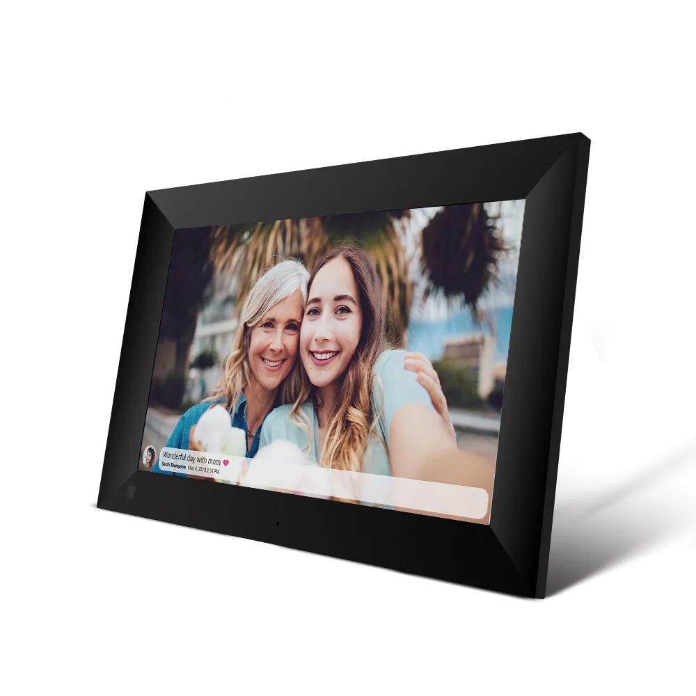 Vertical Horizontal Display Electronic Photo Frame High Resolution 10 Inch LED IPS Screen Rotate Wooden Digital Art photo Frame