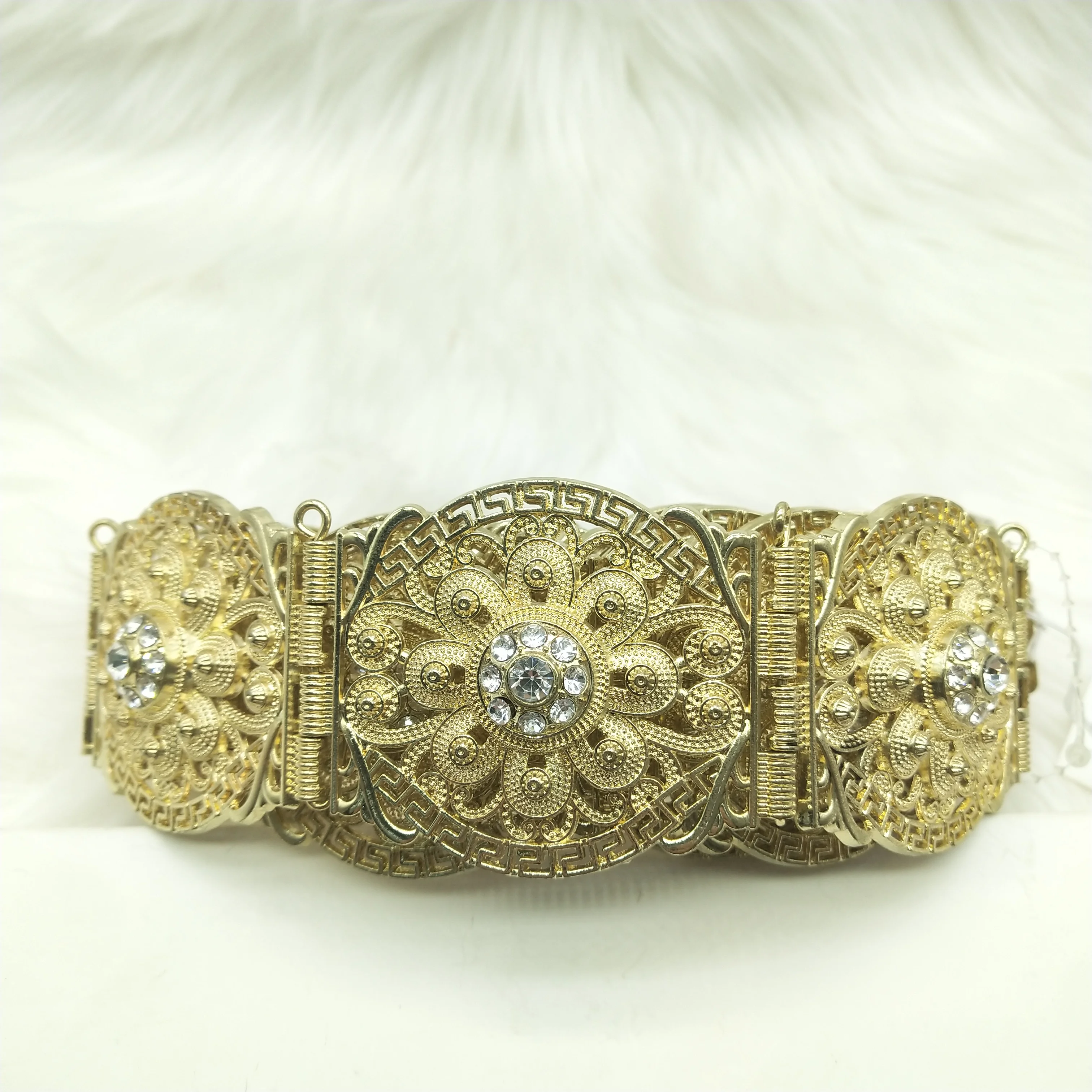 R Bling Waist Moroccan belt Silver Full Diamond Rhinestone  Luxury Elegant Women Chain Ladies Christmas Bag Gift Party Wedding