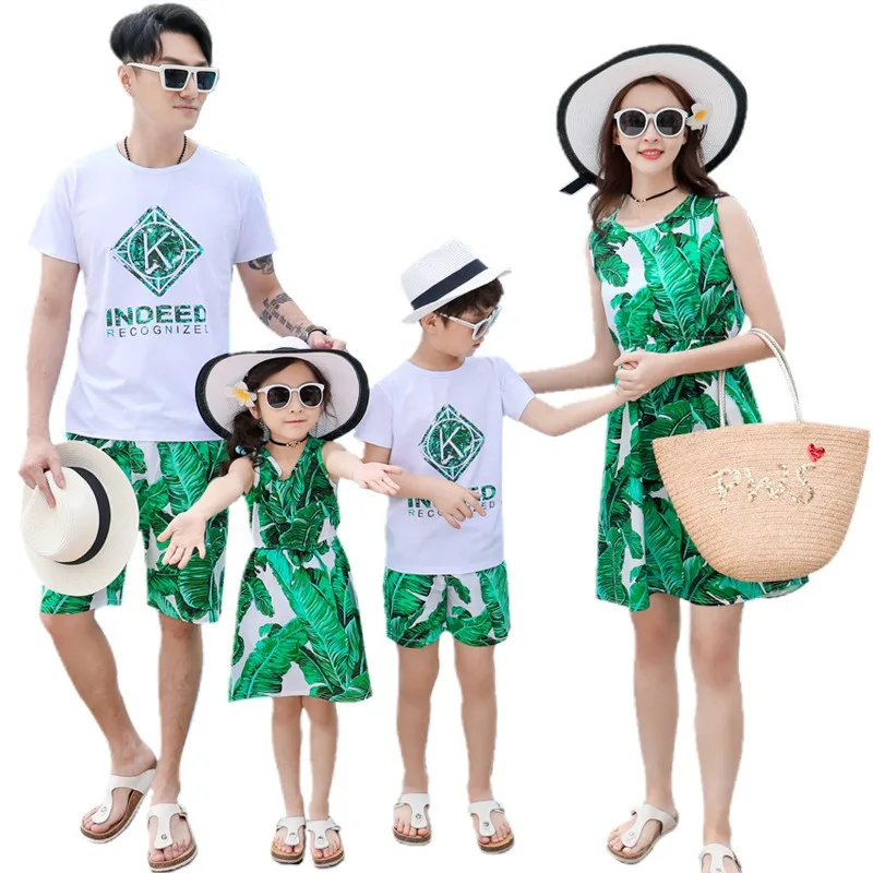 2022 new arrival summer holiday clothing matching outfits for family