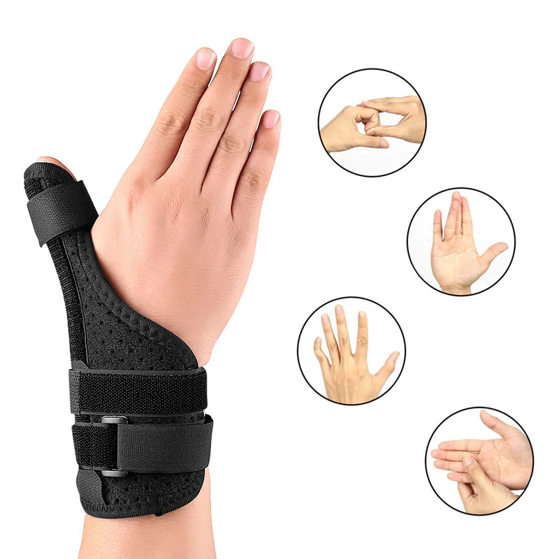 Custom Logo Adjustable Thumb and Wrist Stabilizer Breathable Wrist Support Brace Splint