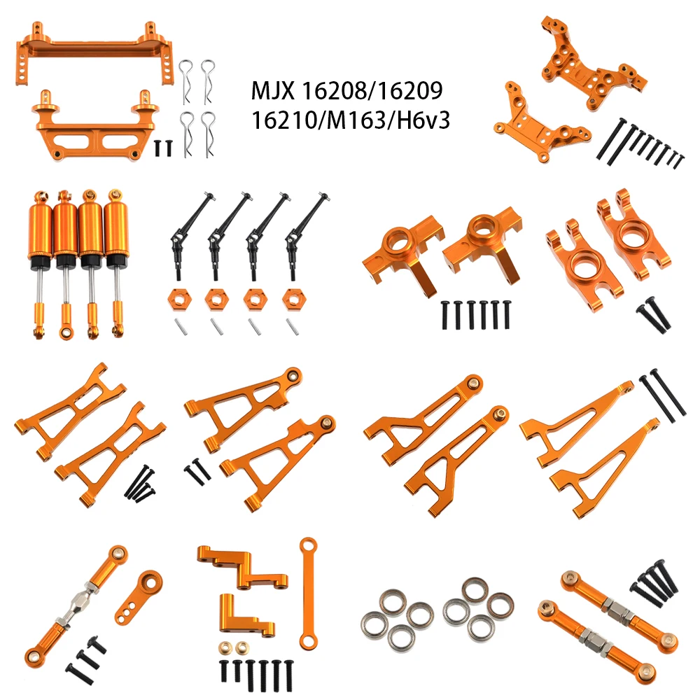 High Performance Metal Multi Type Upgrade All Kinds Kit For MJX 1/16 RC Car 16208 16209 16210 H6V3 M163 Spare Parts