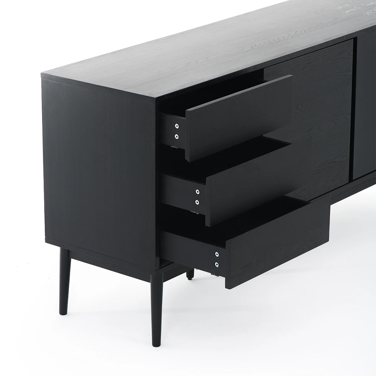 High Quality Modern Style Natural Living Storage Cabinet With Drawers Solid Wood Storage Cabinet