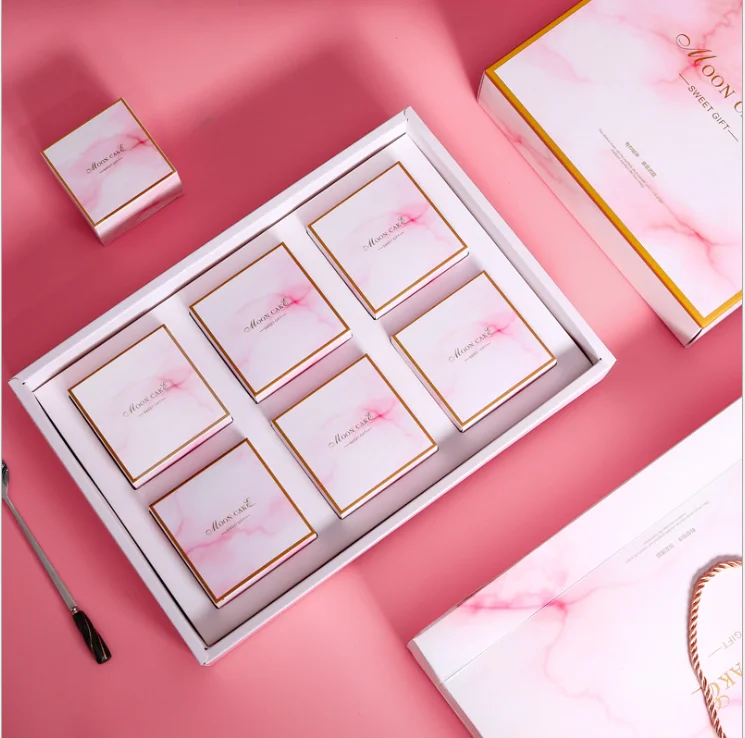 Cajas De Gift China Factory FSC мраморный торт с индивидуальным логотипом, moonторт, упаковочная бумага для чая, подарочная коробка