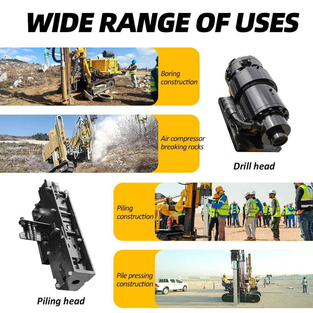 crawler track hydraulic rotary hammer press pile drivers drilling and pilling h beam drivers price Crane Pile Hammer