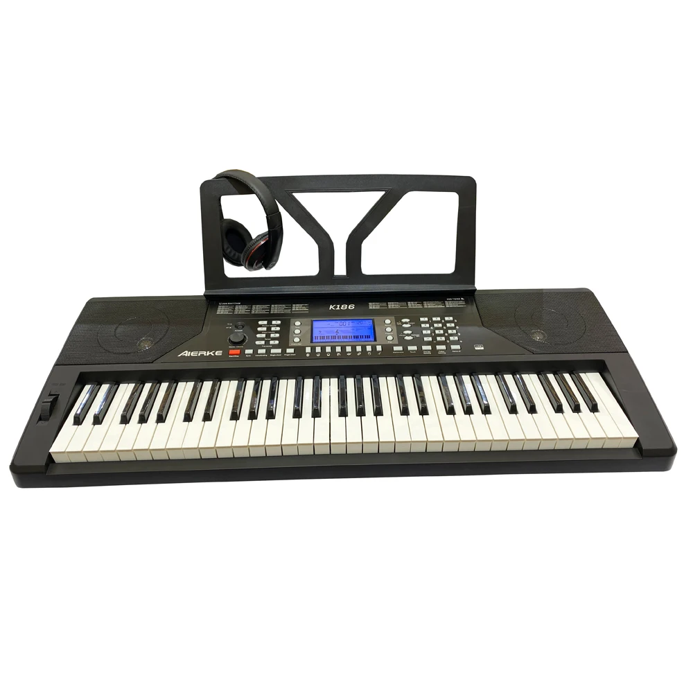 Hot Sales Digital Piano Keyboard 61 Keys with USB SD Broadcast Electronic Instruments TD186