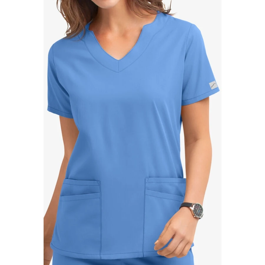 Medical Uniforms Custom Fit Frosted Soft With 4 Pockets Hospital Nursing Uniform
