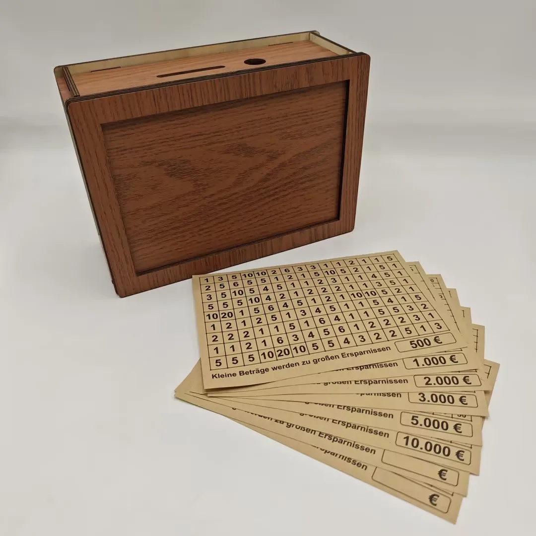 Cash Vault Wooden Savings Box  Cash vault wooden savings box