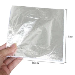 16 x 16 cm Aluminum Leaf Art Craft Ceiling Home Furniture Decorating Gilding Paper Imitation Silver Leaf Foil