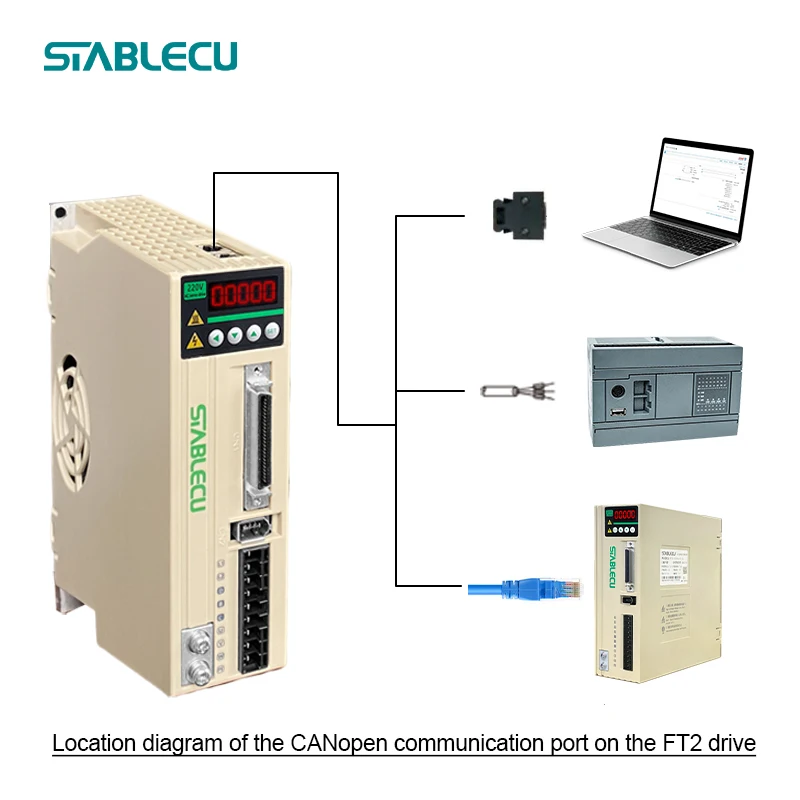 60mm Flange Servo Motor and Drive 220V 1000 RPM Low Speed 400W with 17 Bit Encoder Table Control AC Motors