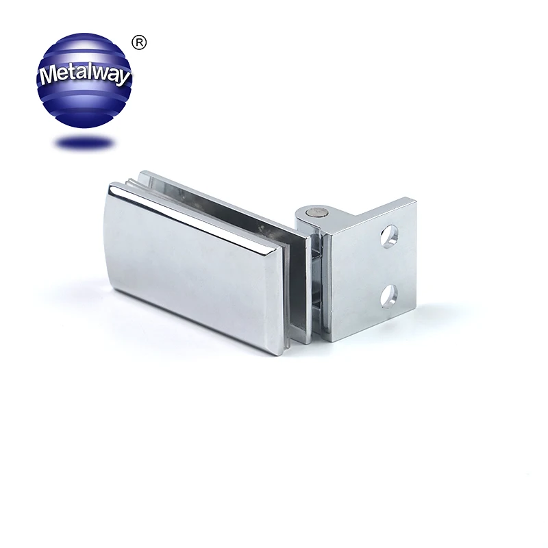 90 Degree Glass Hinge Wall Mount Glass Hinges Clamp Zinc Alloy Shower Hinges