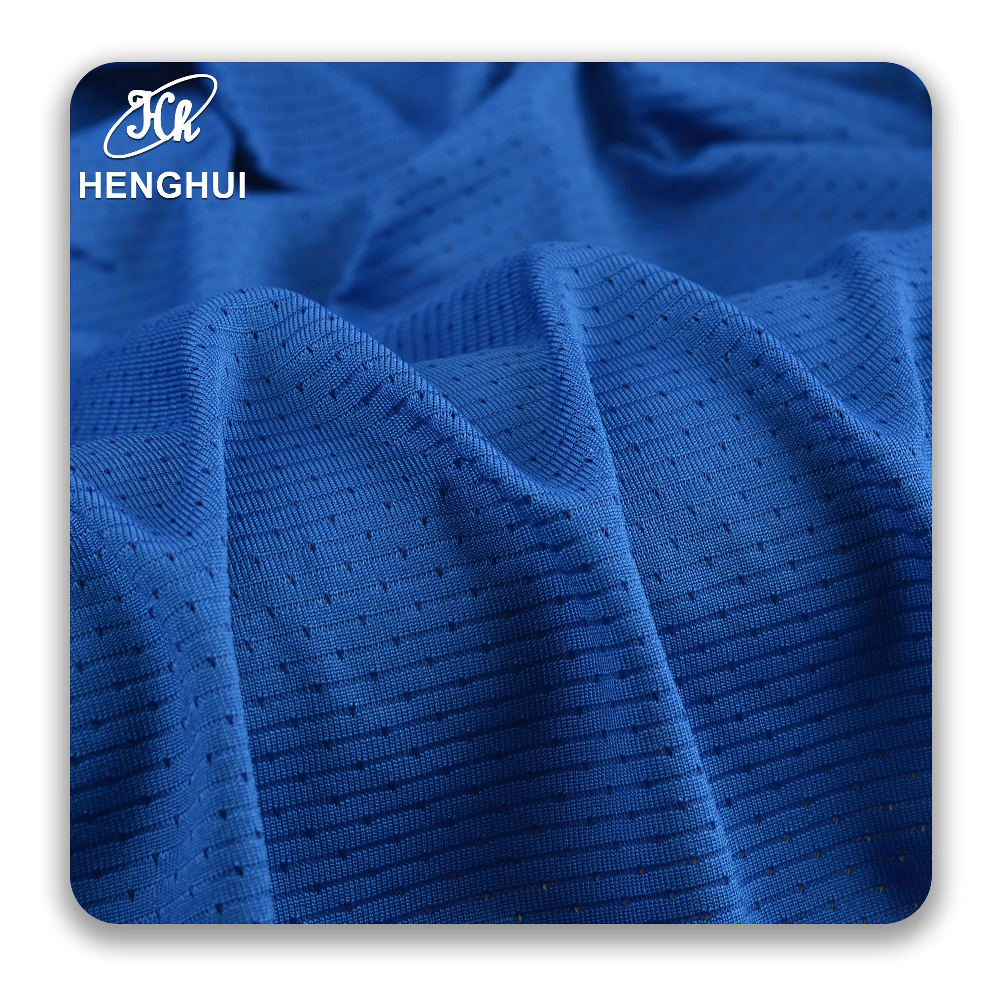 Polyester ammonia mesh fabric wholesale 165G knitting elastic pinhole fabric moisture absorption sweat sweatshirt vest fabric
