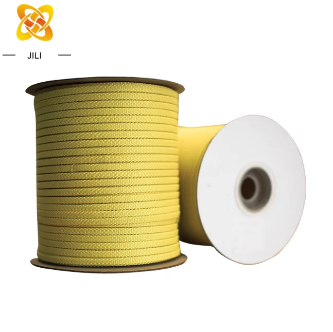 Heat Resistant Para Flat Aramid Roller Rope  for Glass Tempering Furnace
