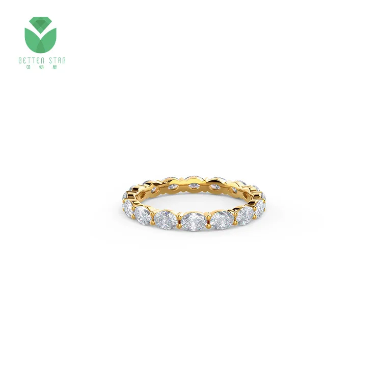 Custom Solitair 1 Carat Lab CVD Diamond Engagement Ring Real HPHT Lab Grown Diamond Synthetic 18K White Gold Ring For women