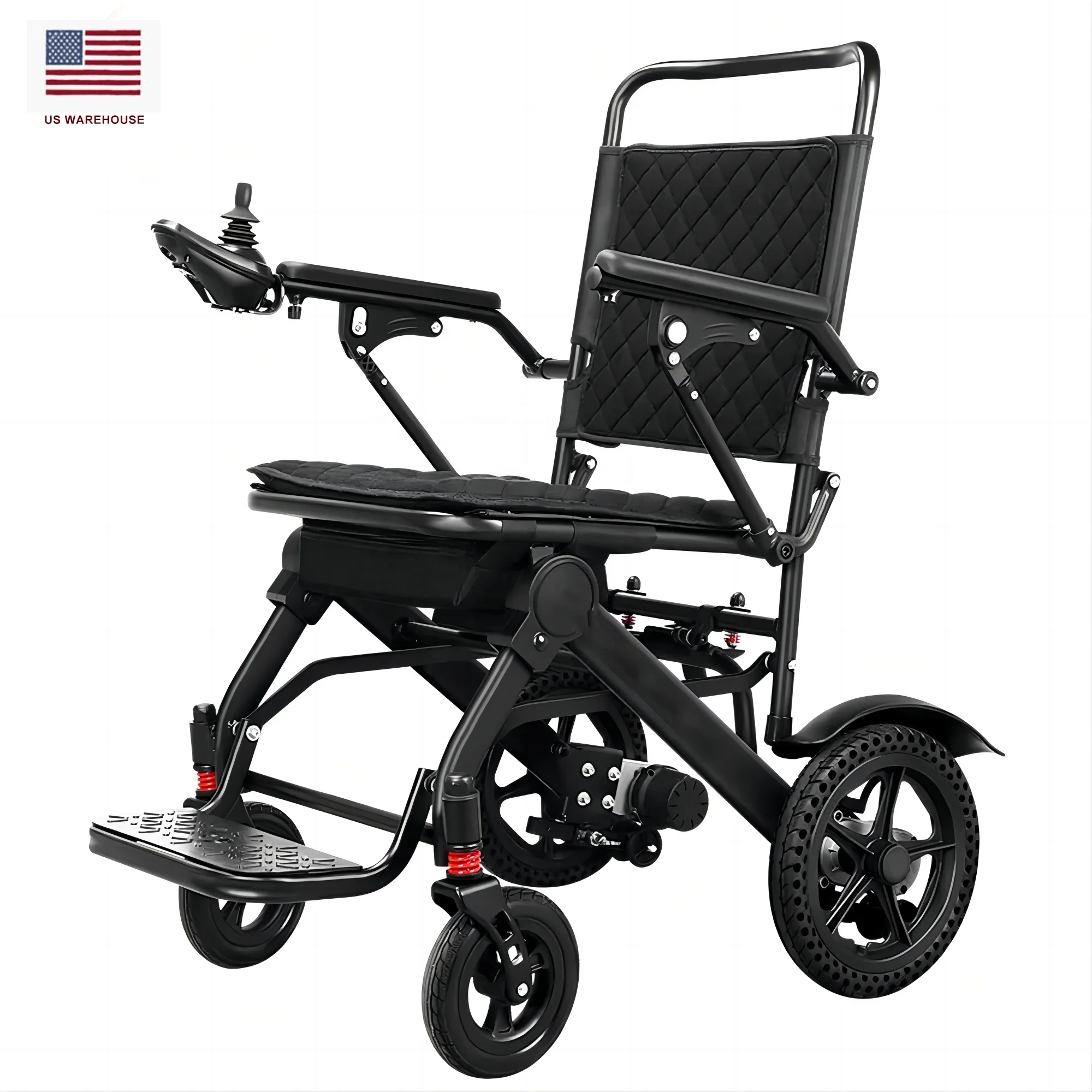 US warehouse Super light Aluminum Alloy  battery powered wheelchairs lightweight foldable electric wheelchairs