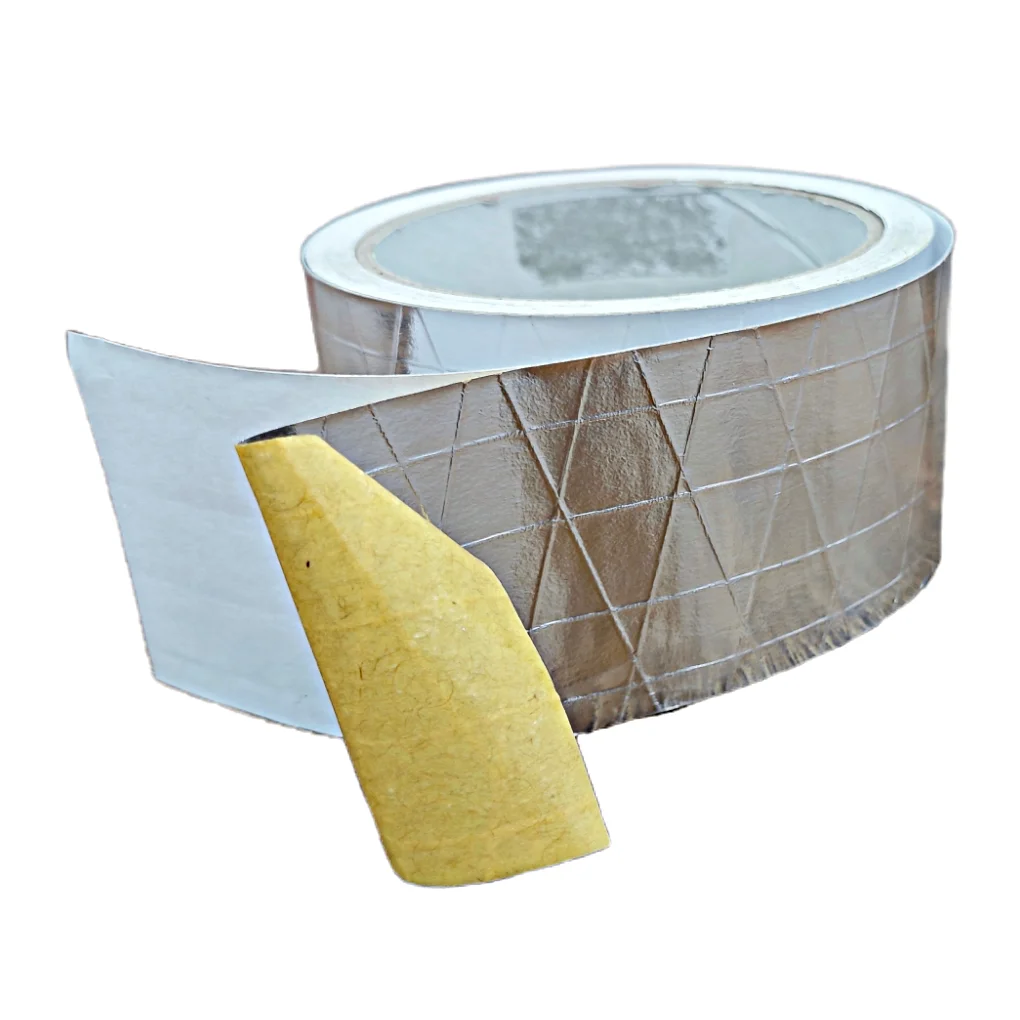 Fiberglass Foil Tape Self Adhesive Mesh Foil Tape For Air Duct Sealing
