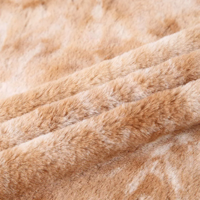 Factory supply custom wholesale price soft tie dyed faux fur rabbit knitted fleece fabric