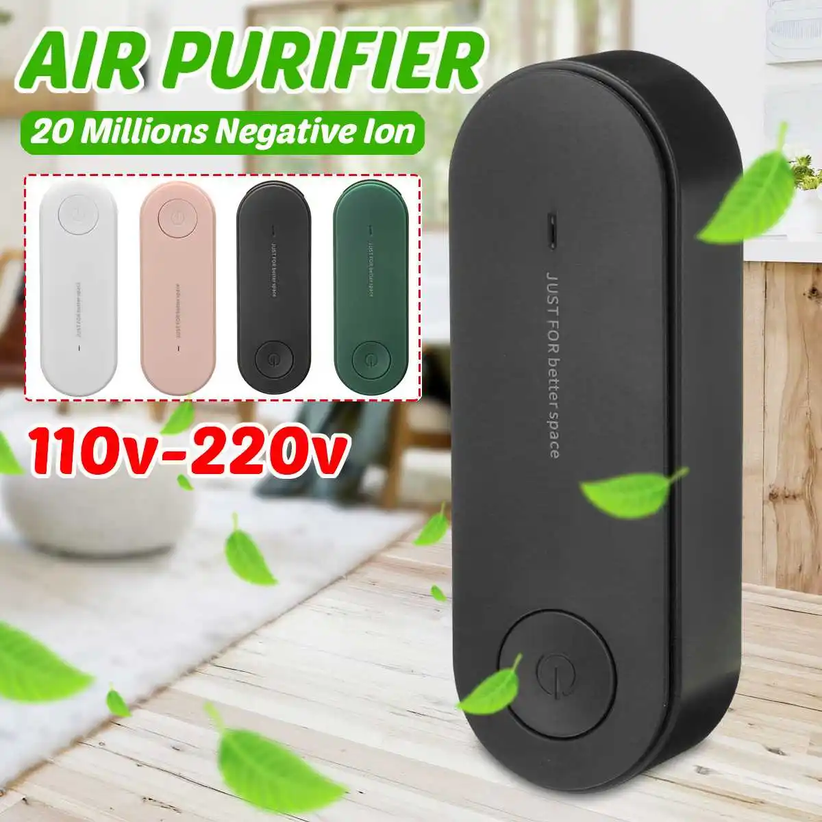 2024  trending Products Portable mini negative ion air purifier Plug In for Home Ionizer Remove Smoke Pet Toilet Deodorizer