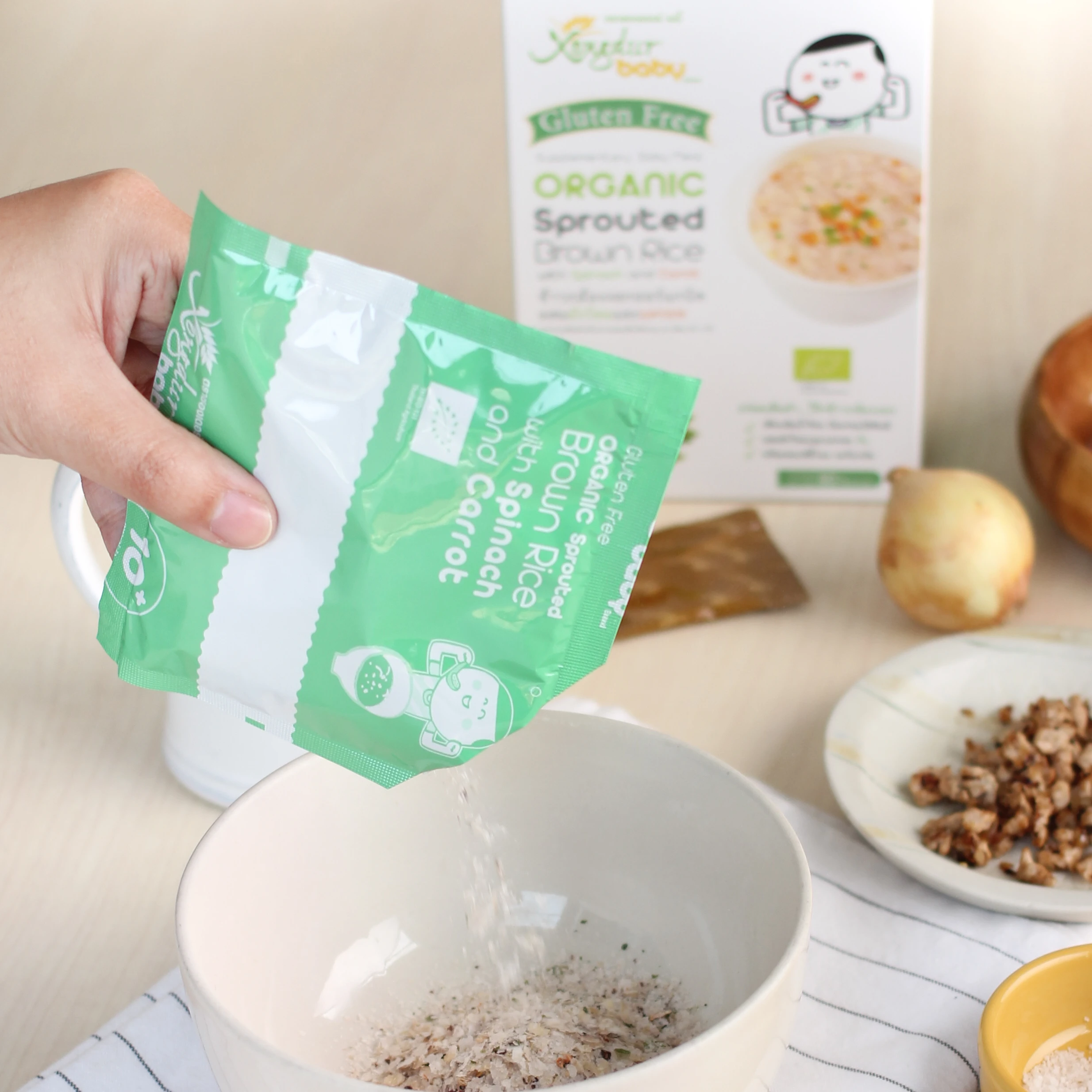 
Best Organic Baby Food Sprouted Brown Rice with Spinach and Carrot 