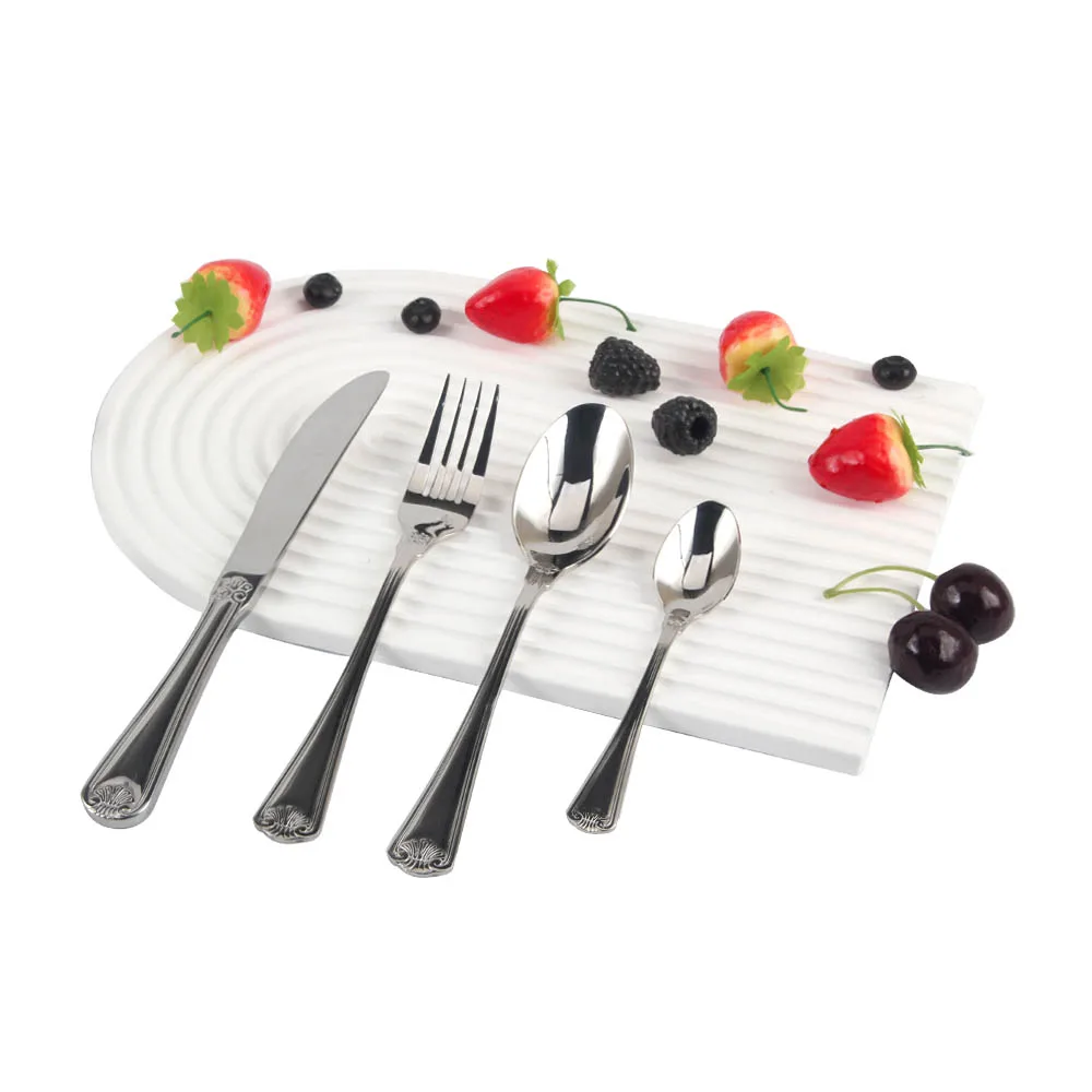 Fancy Metal Heavy Weight Flatware Tableware Set Dishwasher Safe Flatware Set