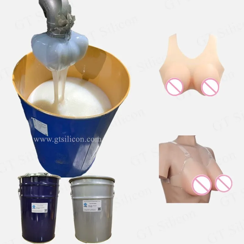RTV-2 силиконовой резины для искусственные груди делает Платиновый жидкий вылечить силиконовый чехол