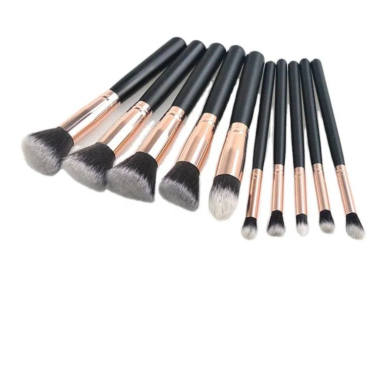 Набор синтетических кистей Кабуки для макияжа девочек 10 шт.