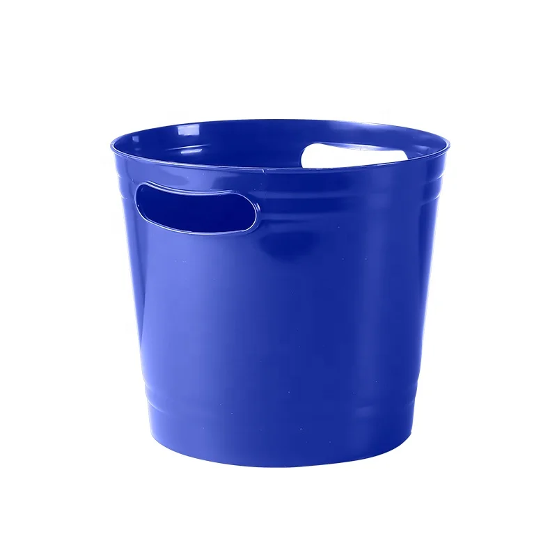 Printed Logo Wine Cooler Beer Bucket With Handle Wine Chiller Champagne Plastic Ice Buckets For Parties