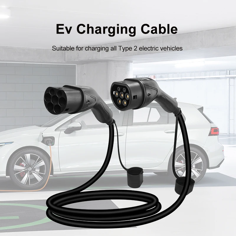 EV Charging Cable Manufacturer Iec 62196-2 Type 2 to Type 2 Male to Female Plug Electric Vehicle Charging Cable