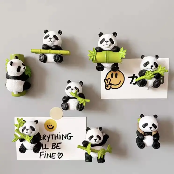 Cute Panda Refrigerator with Magnetic Attraction Creative 3D Tourism Cultural Souvenir Gift Magnetic Attraction Home Decoration