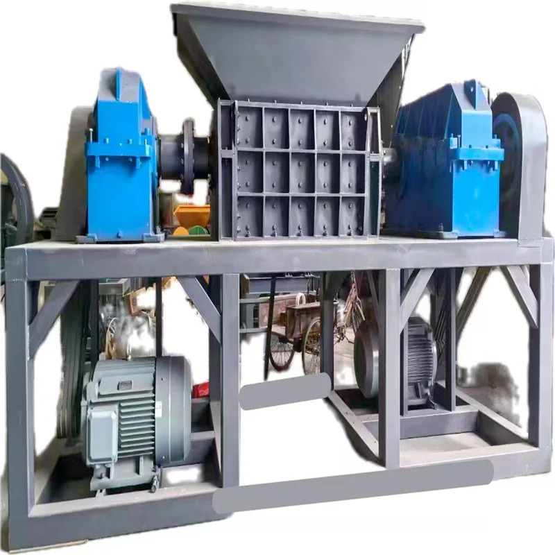 Metal Plastic Scrap Two-wheel Low-speed Two-shaft Shredder Production Of 10 To 20 Tons Of Crusher Acquisition Machine
