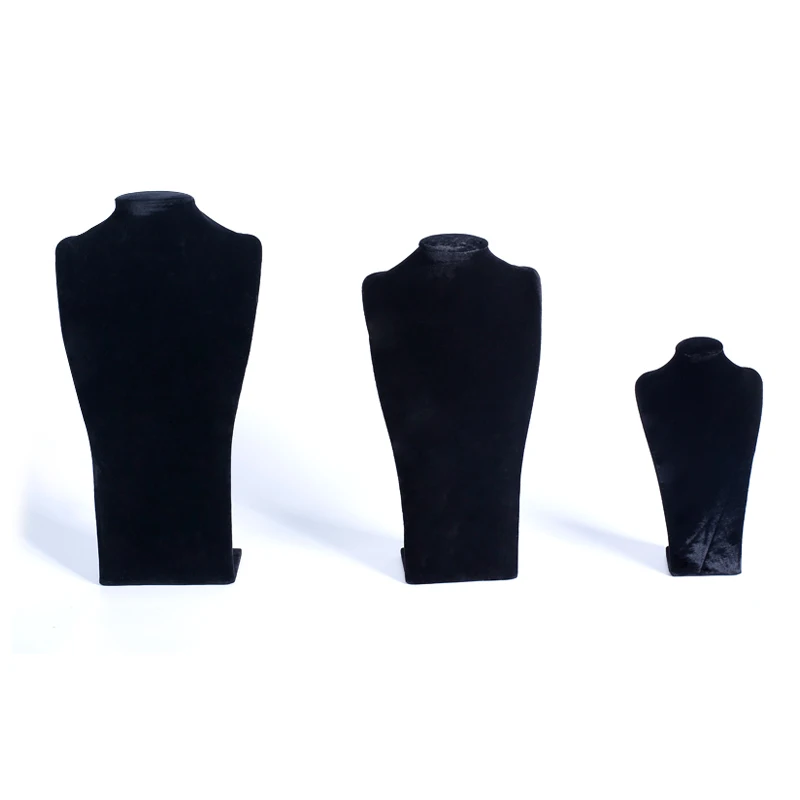 Popular Necklace Display Stand Are Made of Soft Velvet Customized Jewelry Mannequin Display
