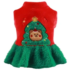 Christmas winter pet clothing dog cat dress pet costume