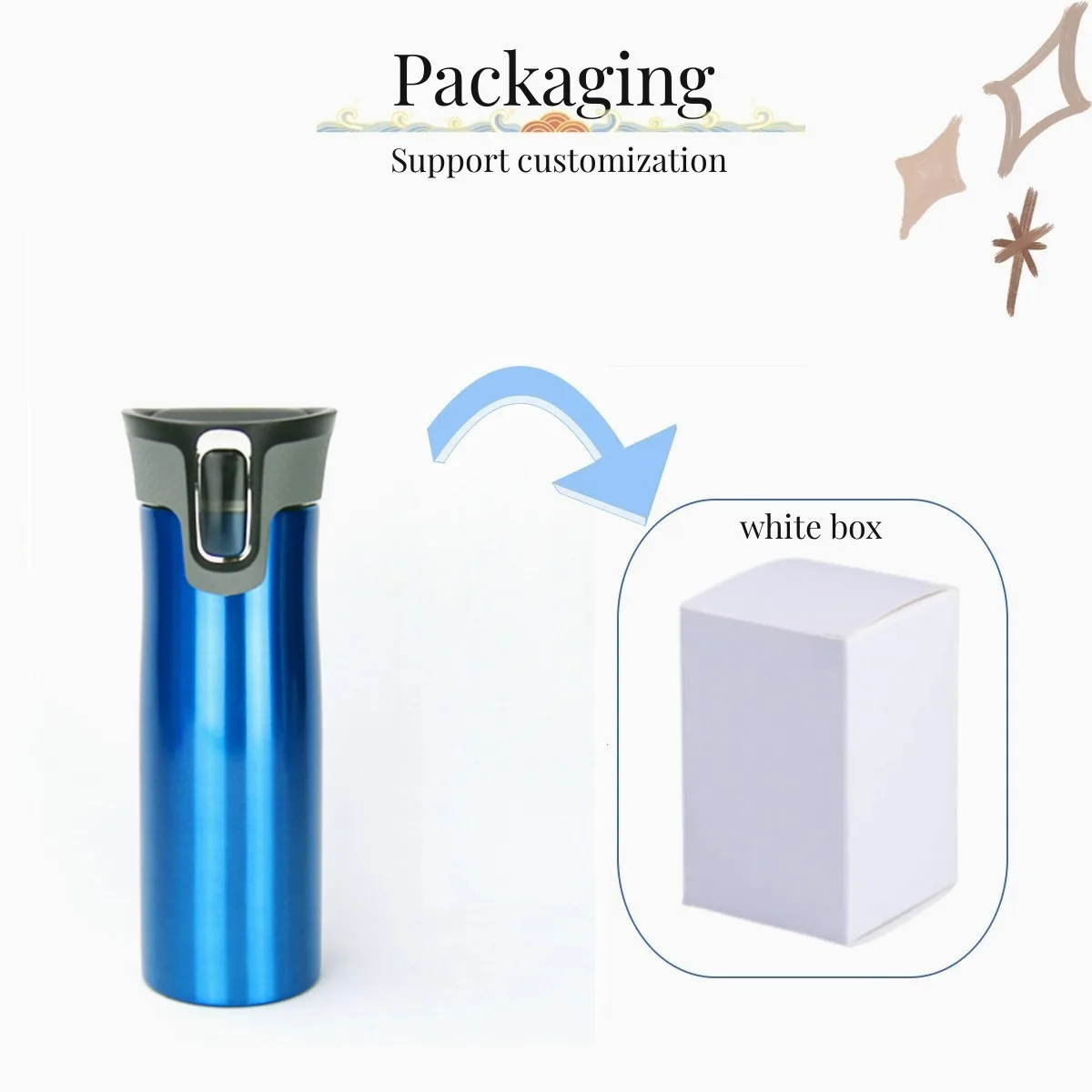 550ml One Button Switch Tumbler With Flip Top Lid Stainless Steel Vacuum Insulated Loop Travel Coffee Mugs