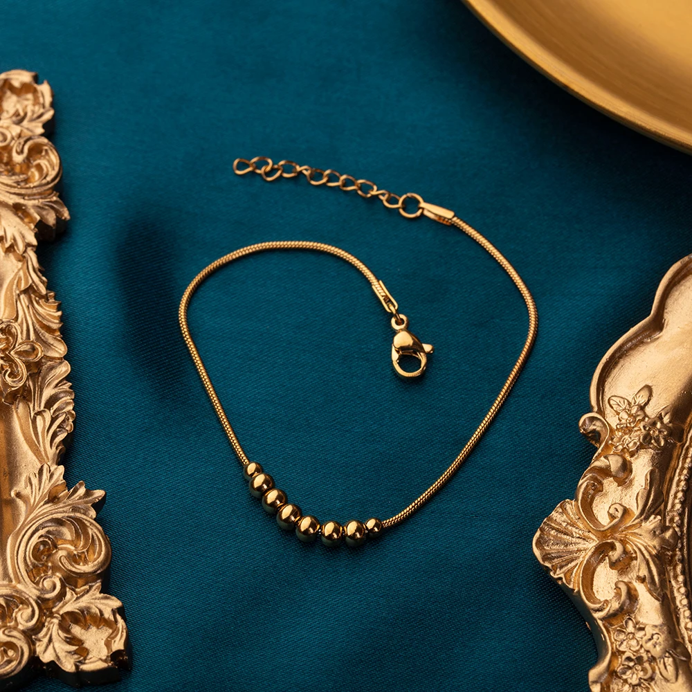 Stainless Steel Beaded Bracelet High Quality Stainless Steel Bracelets Multi Bead Balls Stretch Ball Bracelet Stacking Stretch